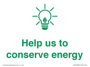 Help us to conserve energy 